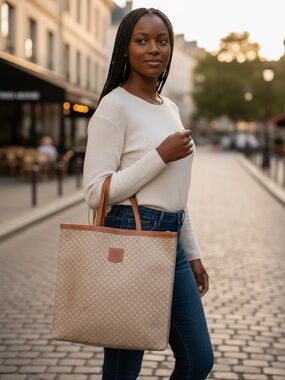 Celine Macadam Vertical Tote, Vintage